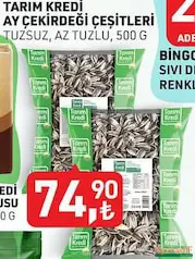 TARIM KREDİ AY ÇEKİRDEĞİ ÇEŞİTLERİ 500 G fiyat ve kampanya bilgisi